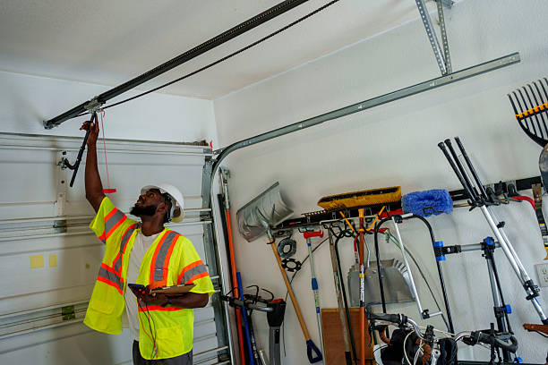 Professional Garage Door Panel Replacement technician working in Crown Heights, NY